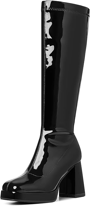 Svört Boots - Chuncky High Heel